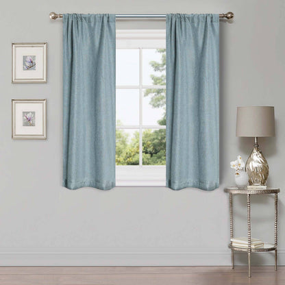 Superior Linen Washable Room Darkening Curtains, Set of 2 Panels
