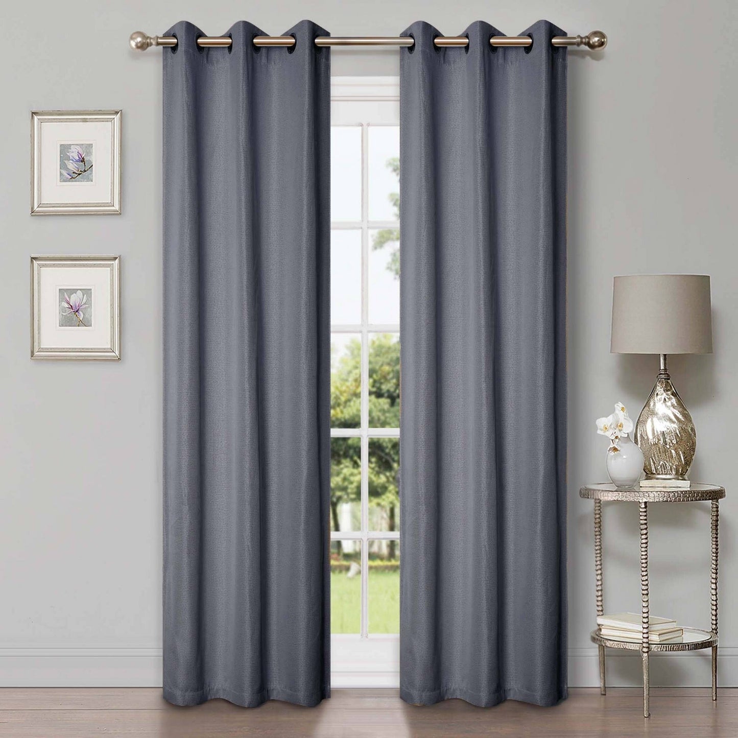 Superior Linen Washable Room Darkening Curtains, Set of 2 Panels
