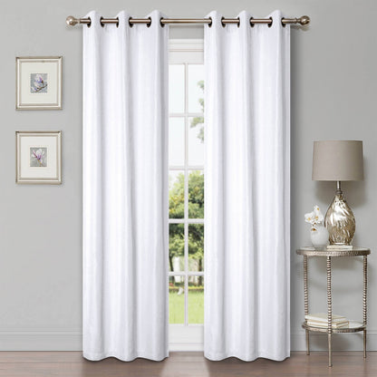 Superior Linen Washable Room Darkening Curtains, Set of 2 Panels