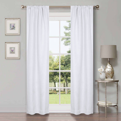 Superior Linen Washable Room Darkening Curtains, Set of 2 Panels