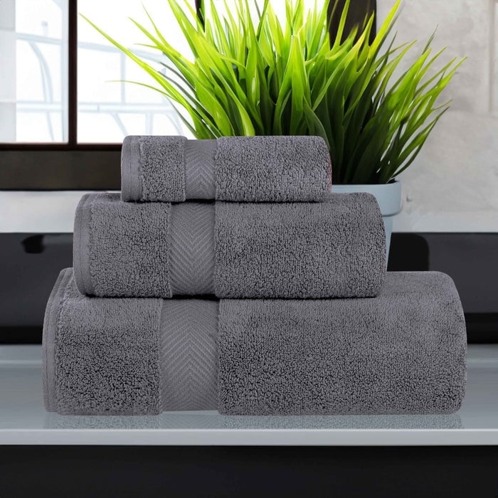 Superior Soft & Absorbent Zero Twist Cotton 3-piece Towel Set