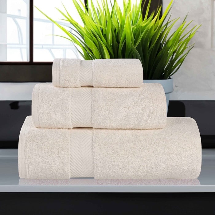 Superior Soft & Absorbent Zero Twist Cotton 3-piece Towel Set