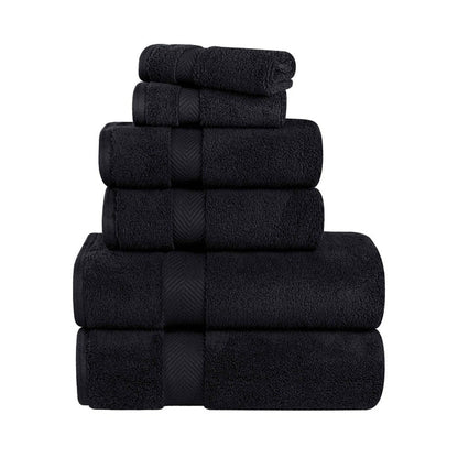 Superior Soft and Absorbent Zero Twist Cotton 6-piece Towel Set