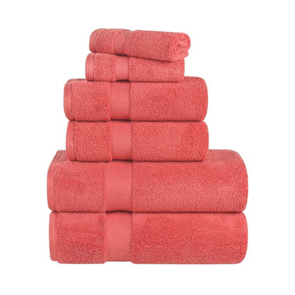 Superior Soft and Absorbent Zero Twist Cotton 6-piece Towel Set