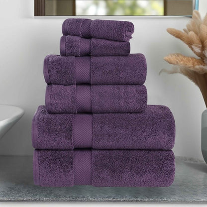 Superior Soft and Absorbent Zero Twist Cotton 6-piece Towel Set