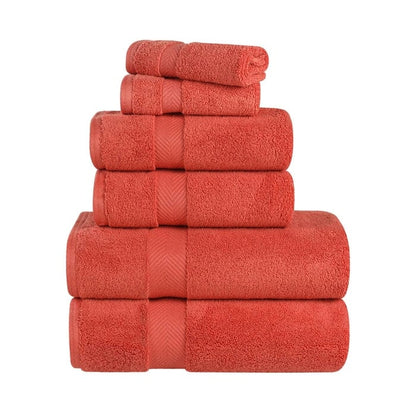 Superior Soft and Absorbent Zero Twist Cotton 6-piece Towel Set