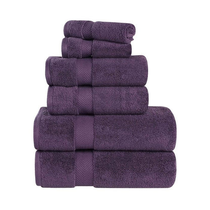 Superior Soft and Absorbent Zero Twist Cotton 6-piece Towel Set
