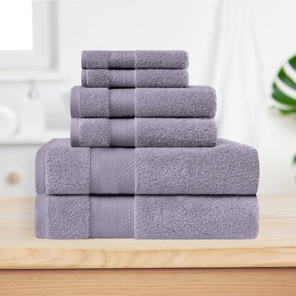 Superior Turkish Cotton 6 Piece Solid Plush Heavyweight Towel Set
