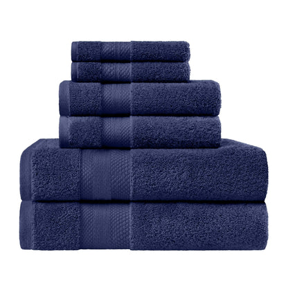 Superior Turkish Cotton 6 Piece Solid Plush Heavyweight Towel Set