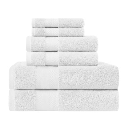 Superior Turkish Cotton 6 Piece Solid Plush Heavyweight Towel Set