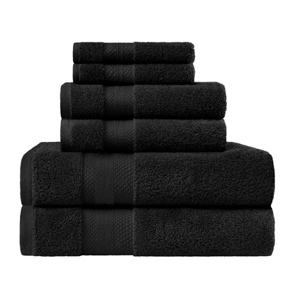 Superior Turkish Cotton 6 Piece Solid Plush Heavyweight Towel Set