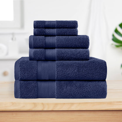 Superior Turkish Cotton 6 Piece Solid Plush Heavyweight Towel Set