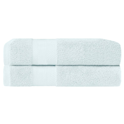 Superior Turkish Cotton Solid Heavyweight Bath Sheet Set of 2