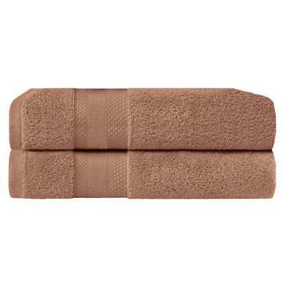 Superior Turkish Cotton Solid Heavyweight Bath Sheet Set of 2