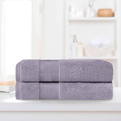 Superior Turkish Cotton Solid Heavyweight Bath Sheet Set of 2