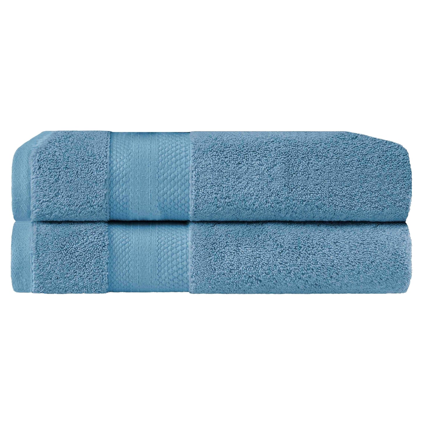 Superior Turkish Cotton Solid Heavyweight Bath Sheet Set of 2