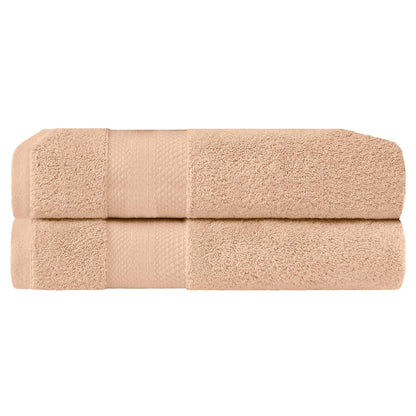 Superior Turkish Cotton Solid Heavyweight Bath Sheet Set of 2