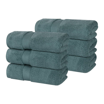 Superior Zero Twist Cotton Solid Soft Absorbent Hand Towel Set of 6