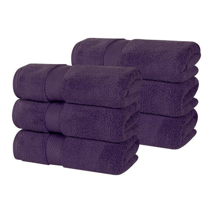 Superior Zero Twist Cotton Solid Soft Absorbent Hand Towel Set of 6