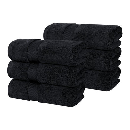 Superior Zero Twist Cotton Solid Soft Absorbent Hand Towel Set of 6