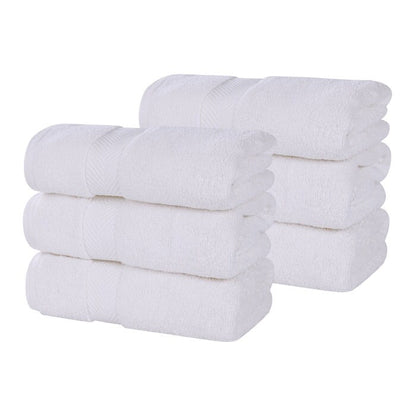 Superior Zero Twist Cotton Solid Soft Absorbent Hand Towel Set of 6