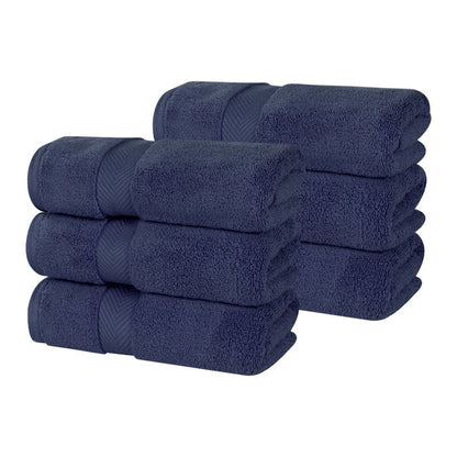 Superior Zero Twist Cotton Solid Soft Absorbent Hand Towel Set of 6