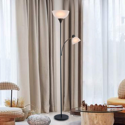LIGHTACCENTS White Floor Lamp with Opal White Cone Shade – Standing Lamps, Torch Floor Lamps for Living Room, Bedroom...