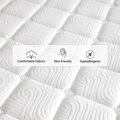 SweDrea 12in. Medium Firm Innerspring Mattress for Back Pain Relief and Cooling with CertiPUR-US, SGS and OEKO-TEX Certified