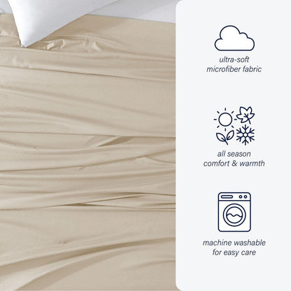 Swift Home Double Brushed Extra Soft Microfiber Single Flat Sheet