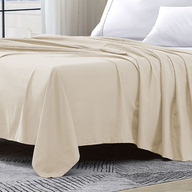 Swift Home Double Brushed Extra Soft Microfiber Single Flat Sheet