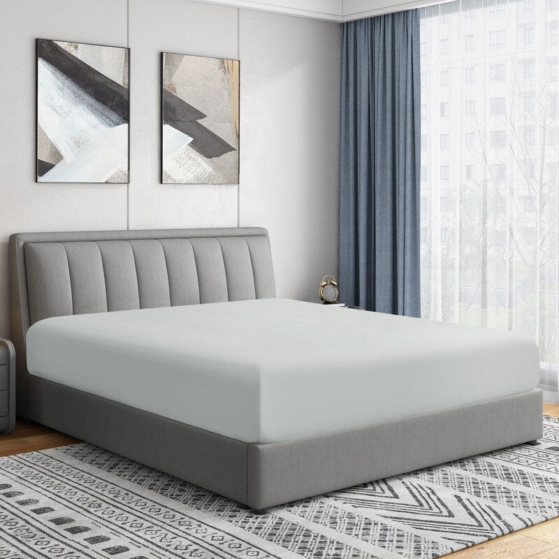 Swift Home Double Brushed Microfiber 16-Inch Deep Pocket Single Fitted Sheet