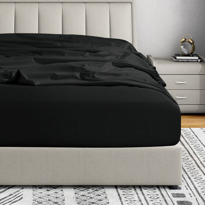 Swift Home Double Brushed Microfiber 18-21-Inch Extra-Deep Pocket Single Fitted Sheet