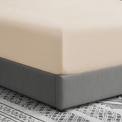 Swift Home Double Brushed Microfiber 18-21-Inch Extra-Deep Pocket Single Fitted Sheet