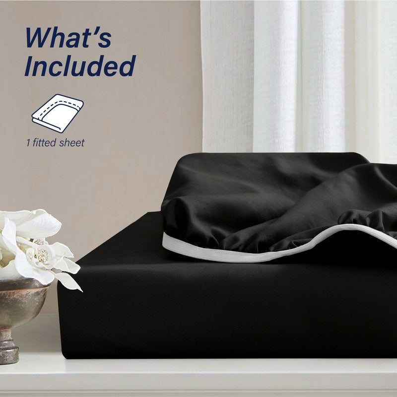 Swift Home Double Brushed Microfiber 18-21-Inch Extra-Deep Pocket Single Fitted Sheet