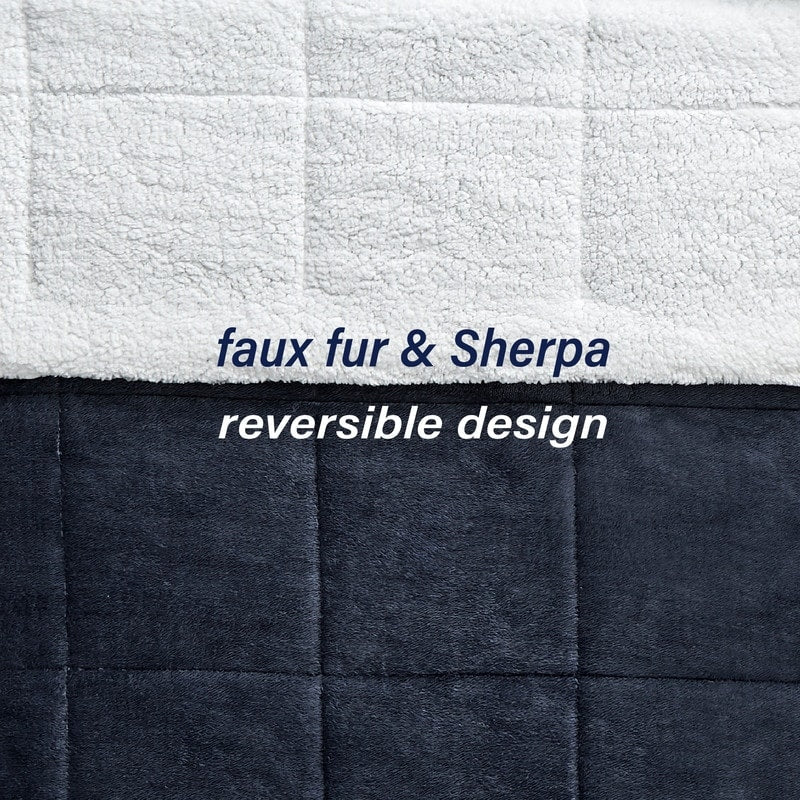 Swift Home Luxurious Reversible High Pile Plush and Sherpa Comforter Set