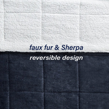 Swift Home Luxurious Reversible High Pile Plush and Sherpa Comforter Set