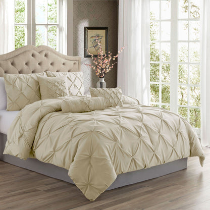 Swift Home Modern Diamond Pintuck Ultra-Soft Microfiber 3-Piece Bedding Comforter Set