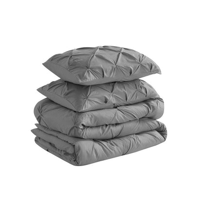 Swift Home Modern Diamond Pintuck Ultra-Soft Microfiber 3-Piece Bedding Comforter Set