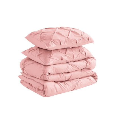 Swift Home Modern Diamond Pintuck Ultra-Soft Microfiber 3-Piece Bedding Comforter Set