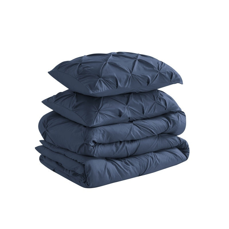 Swift Home Modern Diamond Pintuck Ultra-Soft Microfiber 3-Piece Bedding Comforter Set