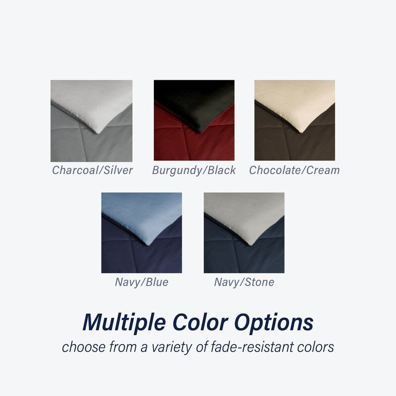 Swift Home Reversible Down Alternative Microfiber Bedding Comforter Set