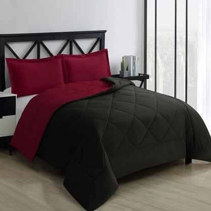 Swift Home Reversible Down Alternative Microfiber Bedding Comforter Set