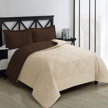 Swift Home Reversible Down Alternative Microfiber Bedding Comforter Set