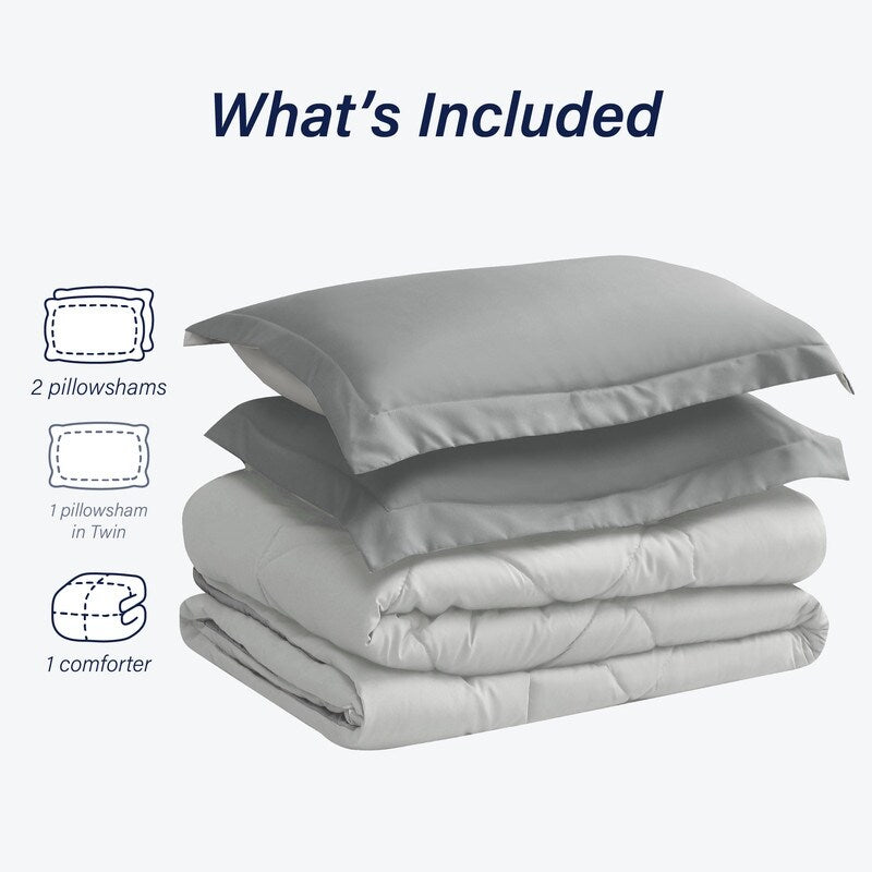 Swift Home Reversible Down Alternative Microfiber Bedding Comforter Set