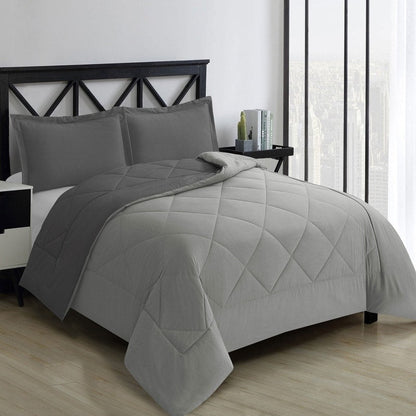 Swift Home Reversible Down Alternative Microfiber Bedding Comforter Set