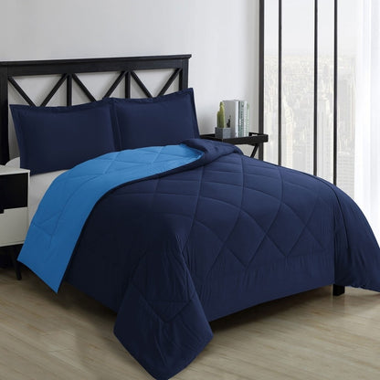 Swift Home Reversible Down Alternative Microfiber Bedding Comforter Set