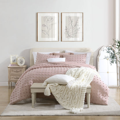 Swift Home Ultra-Soft Pom Pom 3-Piece Microfiber Comforter Bedding Set