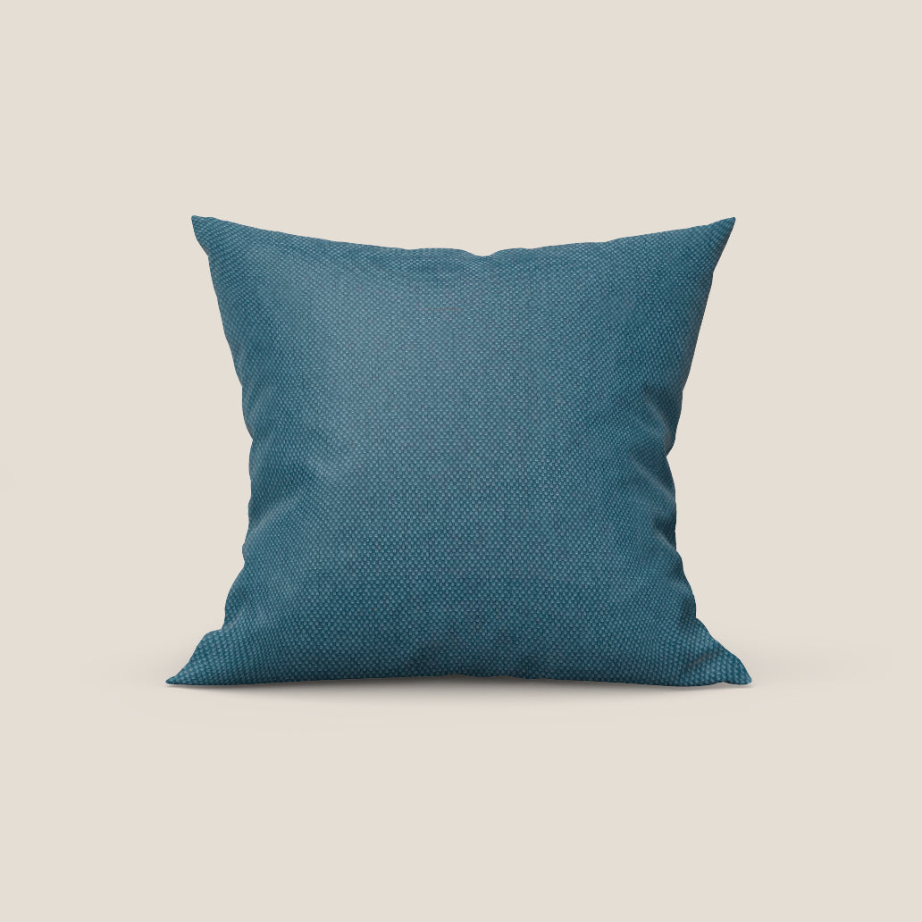 Honey cuscino disponibile in diversi colori realizzato in tessuto simile cotone impermeabile T13 azzurro