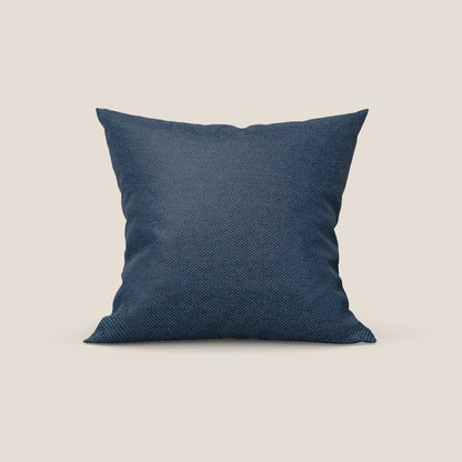 Honey cuscino disponibile in diversi colori realizzato in tessuto simile cotone impermeabile T13 blu