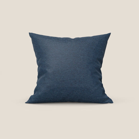 Honey cuscino disponibile in diversi colori realizzato in tessuto simile cotone impermeabile T13 blu